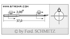 Strojové jehly pro průmyslové šicí stroje Schmetz 660110