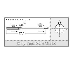 Strojové jehly pro průmyslové šicí stroje Schmetz 660 LG 200
