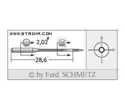 Strojové jehly pro průmyslové šicí stroje Schmetz 81X1 60
