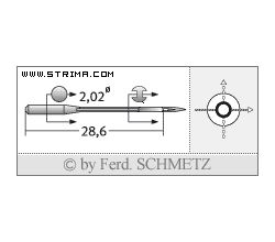 Strojové jehly pro průmyslové šicí stroje Schmetz 82X13 100