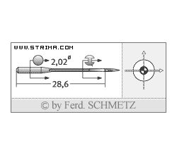 Strojové jehly pro průmyslové šicí stroje Schmetz 82X13 SES 90