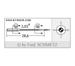 Strojové jehly pro průmyslové šicí stroje Schmetz 82X13 SUK 90