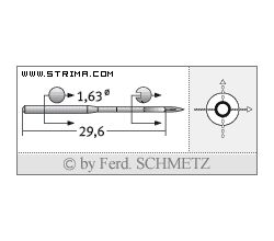 Strojové jehly pro průmyslové šicí stroje Schmetz 88X1 90