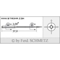 Strojové jehly pro průmyslové šicí stroje Schmetz 934 SPI 80