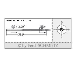 Strojové jehly pro průmyslové šicí stroje Schmetz B-63 SES 100