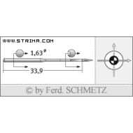 Strojové jehly pro průmyslové vyšívací stroje Schmetz DBXK5 SUK 70