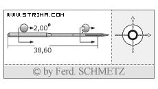Strojové jehly pro průmyslové šicí stroje Schmetz DVX57 SERV 7 100