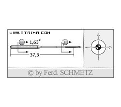 Strojové jehly pro průmyslové šicí stroje Schmetz DVX57 SES 110
