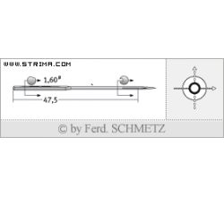 Strojové jehly pro průmyslové šicí stroje Schmetz L 83 TOP 110