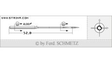 Strojové jehly pro průmyslové šicí stroje Schmetz SY 8160 CL FEM 130