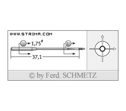 Strojové jehly pro průmyslové šicí stroje Schmetz TQX1 SPI 70