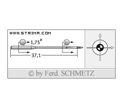 Strojové jehly pro průmyslové šicí stroje Schmetz TQX1 SUK 90