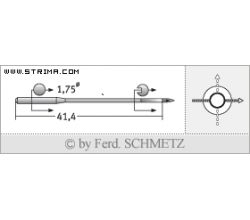 Strojové jehly pro průmyslové šicí stroje Schmetz TQX3 70