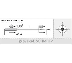 Strojové jehly pro průmyslové šicí stroje Schmetz TQX3 SES 90