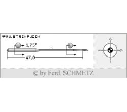 Strojové jehly pro průmyslové šicí stroje Schmetz TQX7 SES 110