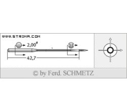 Strojové jehly pro průmyslové šicí stroje Schmetz UY 147 GS 100