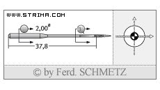 Strojové jehly pro průmyslové šicí stroje Schmetz B-67 SES 70