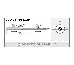 Strojové jehly pro průmyslové šicí stroje Schmetz B-67 SES 70
