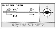 Strojové jehly pro průmyslové šicí stroje Schmetz 134-35 PCR 140