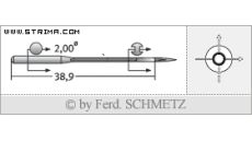 Strojové jehly pro průmyslové šicí stroje Schmetz 4463-35 BLUK. 100