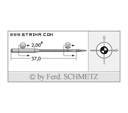Strojové jehly pro průmyslové šicí stroje Schmetz 149X1 SUK 100