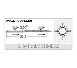 Strojové jehly pro průmyslové šicí stroje Schmetz 135X5 SKL 65