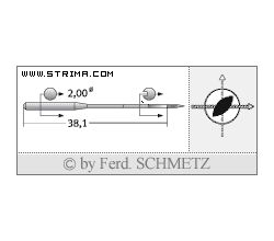 Strojové jehly pro průmyslové šicí stroje Schmetz 134-35 LR 170