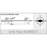 Strojové jehly pro průmyslové šicí stroje Schmetz 134-35 PCR 120