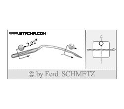 Strojové jehly pro průmyslové šicí stroje Schmetz 1669 E EO 65