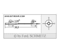 Strojové jehly pro průmyslové šicí stroje Schmetz B-63 SPI 70