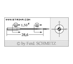 Strojové jehly pro průmyslové šicí stroje Schmetz B-26 SES 70