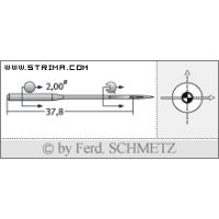 Strojové jehly pro průmyslové šicí stroje Schmetz B-67 SES 80