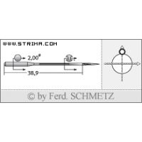 Strojové jehly pro průmyslové šicí stroje Schmetz 470 KA 200