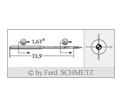 Strojové jehly pro průmyslové šicí stroje Schmetz 287 WH SES 130