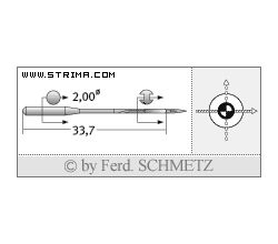 Strojové jehly pro průmyslové šicí stroje Schmetz B-155 SUK 110