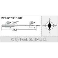 Strojové jehly pro průmyslové šicí stroje Schmetz 134-35 S 200