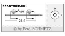 Strojové jehly pro průmyslové šicí stroje Schmetz 292 B 130