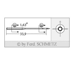 Strojové jehly pro průmyslové šicí stroje Schmetz 287 K 70