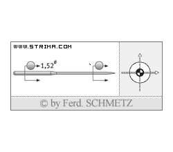 Strojové jehly pro průmyslové šicí stroje Schmetz 36211 SES 70