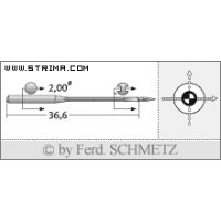 Strojové jehly pro průmyslové šicí stroje Schmetz B-64 SUK 130