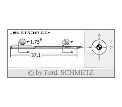 Strojové jehly pro průmyslové šicí stroje Schmetz TQX1 SES 120