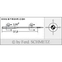 Strojové jehly pro průmyslové šicí stroje Schmetz B-67 SUK 100