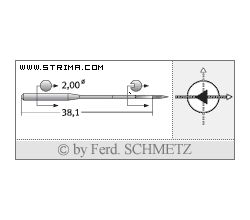 Strojové jehly pro průmyslové šicí stroje Schmetz 134-35 SD1 150