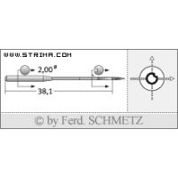 Strojové jehly pro průmyslové šicí stroje Schmetz 134-35 CL 80