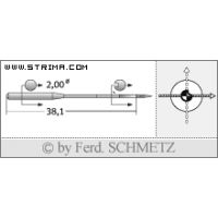 Strojové jehly pro průmyslové šicí stroje Schmetz 134-35 CL SES SERV 7 130