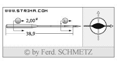 Strojové jehly pro průmyslové šicí stroje Schmetz 135X16 NW 140