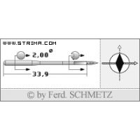 Strojové jehly pro průmyslové šicí stroje Schmetz 134 DI 80