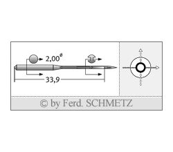 Strojové jehly pro průmyslové šicí stroje Schmetz 1373 H 100
